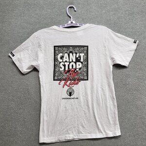 Crooks & Castles Boy 11/12 White Logo Can't Stop The Kids‎ Tee READ